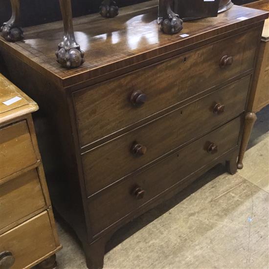 Regency mahogany straight front chest of drawers